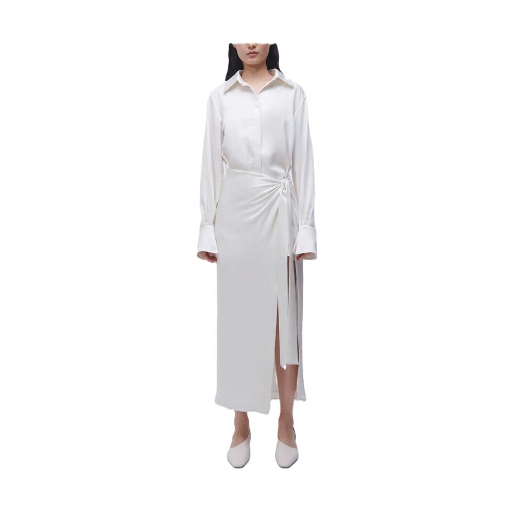 SIMKHAI Ivory Samba Long Sleeve Draped Dress - Women's 4 - New with Tags